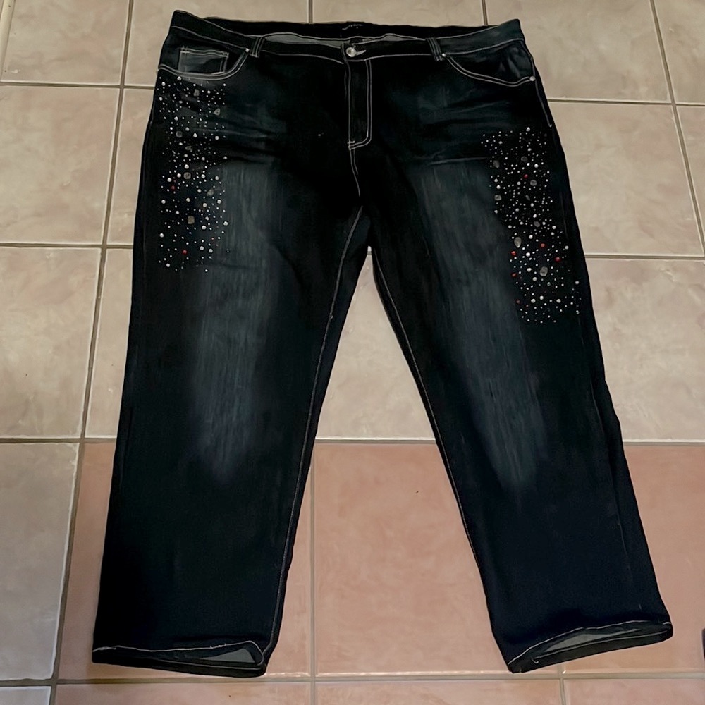 COPY - Ashley Stewart Embellished Blue Jeans Size 26